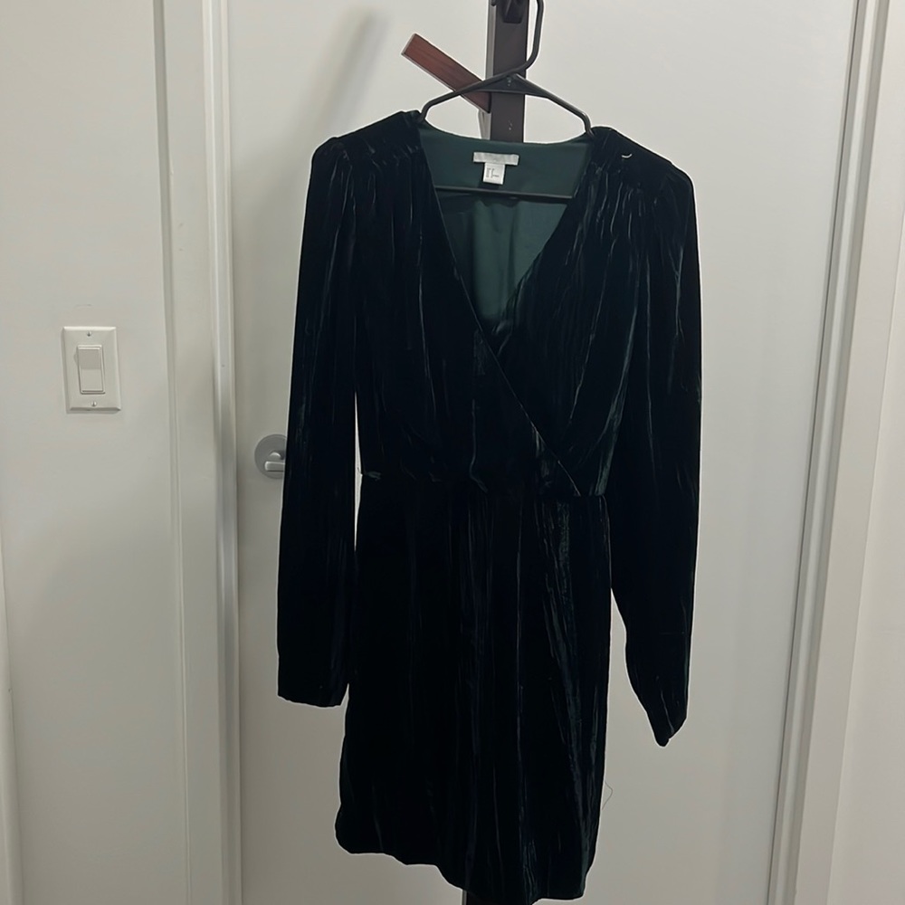 Green velvet dress - perfect for a holiday party